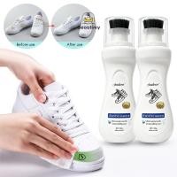 ราคา น้ำยาทำความสะอาดอัปเปอร์ น้ำยาไวท์เทนนิ่งรองเท้า น้ำยาทำความสะอาดรองเท้าผ้าใบ แบบมีแปรงในตัว ทําความสะอาดรองเท้า (43276903625)