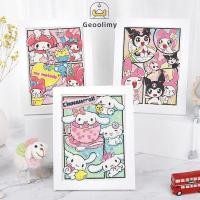 ราคา ชุดภาพวาดปักเพชร พร้อมกรอบรูปและอุปกรณ์ ลายการ์ตูน ของเล่นเสริมการเรียนรู้เด็ก DIY ระบายสีตามตัวเลข ครอสติสคริสตัล Geoo (28221020454)