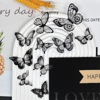 ราคา สติกเกอร์ติดผนัง ผีเสื้อ 3D 10ชิ้น สติ๊กเกอร์ติดผนังรูปผีเสื้อสีดําและสีขาวสําหรับตกแต่งผนังห้องเด็ก Geoo (27226522803)