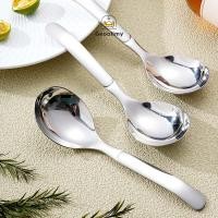 ราคา ช้อนซุป ช้อนสแตนเลส เกรดพรีเมี่ยม มีน้ำหนัก ช้อนกลางสแตนเลสขนาดใหญ่ สำหรับตักแกงตักซุป ด้ามยาว สไตล์เกาหลี Geoo (42401541305)