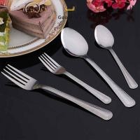 ราคา ช้อนส้อมสแตนเลส ช้อนส้อมสเตนเลสหนา ช้อนซุป มีดหั่นสเต็ก อุปกรณ์บนโต๊ะอาหาร มีดสเต็ก Geoo (24742133395)