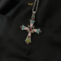 ราคา Niche Clavicle Chain Women Diamond Setting Y2K Style Necklace Gothic Spicy Girl Cross Necklace Geoo (28679185461)