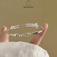 ราคา Fashion Versatile Best Friend Bangle Hollow out Heart Bangle Women Niche Sweet Bangle Geoo (28429179136)