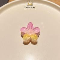ราคา Small Egg Flower Hair Claw Clip Summer Fresh Shark Clip Contrast Color Flower Hair Clip Geoo (28279162693)