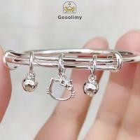 ราคา Cute Niche Bangle Best Friend Birthday Gift Kitty Cat Bell Pendant Bangle Geoo (27279174030)