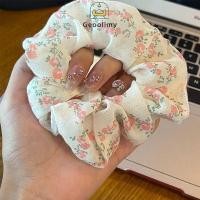 ราคา Ins Ballet Style Large Intestine Hair Rope Cute Cream Colored Hair Rope Women Floral Hair Rope Geoo (26079251515)