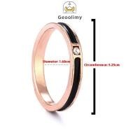 ราคา Couple Ring Matte Ring Stainless Steel Simple Female Ring Geoo (27079196343)