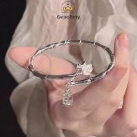ราคา Personalized High end Versatile Bangle Bamboo Joint Bangle Female Lotus Pendant Open Bangle Geoo (27229179230)