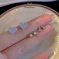ราคา Butterfly Heart Zircon Earrings Set Non Removable Earrings Women Trendy High end Earrings Geoo (26929167284)