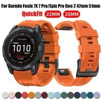 ราคา 26 22 มม Quickfit ซิลิโคนสายนาฬิกาสําหรับ Garmin Fenix 6X 5X 7X EPIX Gen 2 สายรัดข้อมือสําหรับ Fenix 6 5 7 955 965 Tactix 7 นาฬิกา (28754778614)