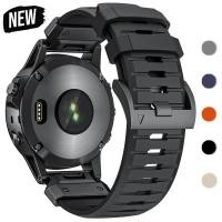ราคา 22 มม 26 มม Luororubber สําหรับ Garmin Fenix 7X 7 Pro Epix Pro Gen2 47 มม 51 มม QuickFit Garmin Fenix 6 6X Pro 5X Plus Watchband (24034703754)