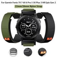 ราคา Quickfit 22 มม 26 มม สายรัดไนลอนสําหรับ Garmin Fenix 7 7X 6X Pro Epix Pro Gen 2 51 มม 47 มม Fenix6 5XPlus Braided Watchband (28708620231)