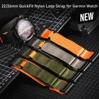 ราคา Quickfit 22 มม 26 มม สายรัดไนลอนสําหรับ Garmin Fenix 7X 8X 8 7 Pro Fenix 6X 6 5X 5 Plus Tactix 7 Forerunner 965 955 Enduro Loop Band (27770547815)