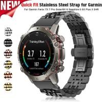 ราคา 26 มม 22 มม 20 มม Quickfit สายสแตนเลสสําหรับ Garmin Fenix 6 6X 6XPro 7 7X 5 5X 5XPlus 3 โลหะนาฬิกาสําหรับ Forerunner 945 935 (26955325471)