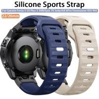 ราคา 22 มม 26 มม ซิลิโคนสําหรับ Garmin Fenix 5 5X Plus 3 3HR Epix 7X Solar 6X 6Pro Forerunner 935 945 Quick Release Smartwatch Band (27958423908)
