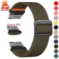 ราคา 22 26 มม สายไนลอนสําหรับ Garmin นาฬิกา Fenix 8 47 51 มม 5 5XPlus 6X 7XPro Tactix7Pro ผู้ชายผู้หญิงกีฬาสร้อยข้อมือ Watchband อุปกรณ์เสริม (26377558062)