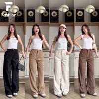 ราคา สุดคุ้ม กางเกงขายาวเกาหลี เอวสูง ทรงหลวม ผ้าลูกฟูกแท้ ใส่แล้วสวยทุกลุค ไปเรียน ไปทำงาน ไปเที่ยวก็ใช่ (50256684289)