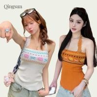 ราคา เกาะอก เซ็กซี่ วินเทจ เสื้อคล้องคอ ผ้าไหมพรมสีสดใส สไตล์เกาหลี ลายโบฮีเมี้ยน Y9353 Qingsun (43011550799)