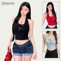 ราคา คล้องคอ เสื้อคล้องคอ เว้าหลัง มีฟองน้ำในตัว สีสดพื้นน่ารัก เช็กซี่ใส่ง่าย เซ็กซี่ FY10100 Qingsun (44061500039)