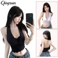 ราคา Qingsun แขนกุด เซ็กซี่ คล้องคอ แถมสายเพชรหล้องหลัง สีดำและสีขาว สไตล์เกาหลีa (43326030785)