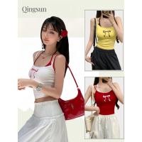 ราคา เสื้อครอป เสื้อกล้าม เสื้อสายเดี่ยวสไตย์น่ารัก มีฟองน้ำในตัว ผ้านิ่มยืดเยอะ FY761 Qingsun (42608160251)