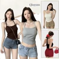ราคา เสื้อสายเดี่ยว เสริมฟองน้ำน่ารักๆ สีพื้น ดีเทลเว้าหลัง ทรงรัดตัว FY88030 Qingsun (41057338397)