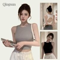 ราคา ครอปแขนกุด เว้าหลัง เซ็กซี่ สวย หุ่นเรียว FY9987 Qingsun (27238758741)
