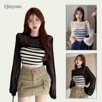 ราคา เสื้อสายเดี่ยว เสื้อครอปถักตาข่าย ใส่สบายซีทนรูเบาๆ 5Y008 0562 0562 1 Qingsun (42458481063)