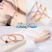 ราคา Qingsun พร้อมส่ง กําไลข้อมือ จี่รูปดาวมี2แบบ เครื่องประดับแฟชั่น สไตล์เกาหลี BRL 3 BRL 4 (27138175333)