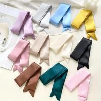 ราคา ผ้าพันคอไหมยาวสีพื้นสไตล์เกาหลี INS ผ้าซาติน โบว์ผูกผมที่หรูหรา ผ้าพันคอขนาดเล็กอเนกประสงค์ (27228980943)