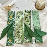 ราคา ผ้าพันคอไหมขนาดเล็กสีเขียวสดสไตล์เกาหลีสำหรับผู้หญิง INS ริบบิ้นแฟชั่นที่รัดผมยาวผ้าพันคอผู้หญิงฤดูใบไม้ผลิฤดูร้อนสีขาว (24340535414)
