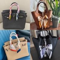 ราคา ผ้าพันคอแบบยาว ผ้าพันกระเป๋า ริบบิ้นผูก ห่อกระเป๋า ริบบิ้นบางแคบ ตกแต่งกระเป๋า ผ้าพันคอไหมเทียมมูลค่าสูง (40950550827)