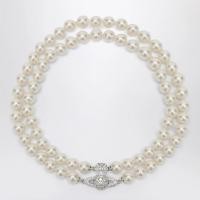 ราคา Vivienne Westwood Graziella Platinum Choker With Synthetic Pearls (48900692274)