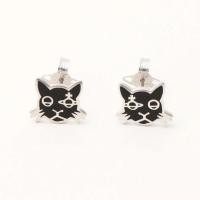 ราคา ต่างหูรูปแมวจากแบรนด์ Vivienne Westwood รุ่น KAT Earrings Silver Black (42278799993)