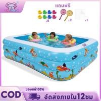 ราคา Tinykoala สระน้ำเป่าลม สระน้ำเด็ก 3ชั้น 1เมตร2 3เมตร5 สีใส พื้นเป่าลมกันกระแทก สระน้ำครอบครัว สระน้ำขนาดใหญ่ (57457358261)