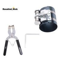 ราคา Rosalind Nick คอมเพรสเซอร์แหวนลูกสูบสไตล์วงล้อ 2 ชิ้นและแหวนลูกสูบติดตั้งคีมเครื่องมือ (57105938985)