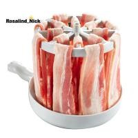ราคา Rosalind Nick หม้อหุงข้าวเบคอนไมโครเวฟ Quick Cooking Bacon Rack Grease Collector อุปกรณ์ครัว (41878638413)