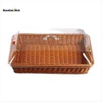 ราคา โรซาลินด์ นิค ตะกร้ามีฝาปิด ตะกร้ามีฝาปิดสําหรับใส่อาหาร ตะกร้าเสิร์ฟอาหารบนโต๊ะ ตะกร้าปิกนิกทอ ตะกร้าขนมปังสําหรับเสิร์ฟสีน้ําตาล (28494214153)