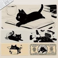 ราคา แมวดําแผ่นรองเมาส์ขนาดใหญ่สํานักงานลายการ์ตูนน่ารักแผ่นรองเมาส์นุ่ม800 300 3มมแผ่นรองเมาส์ส่วนบุคคลสําหรับสาวๆ (28103160223)