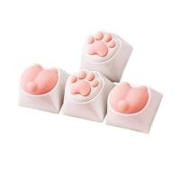 ราคา สีชมพูสาวแมว Paw Keycap Cat Butt Keycap Keycuff คีย์บอร์ดแบบกลไก Keycuffs แมวผายลม Keycap สีชมพู Rock กระดาษ scissors Gesture Keycap (41154995754)