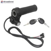 ราคา DFS Electric Bike Throttle Grip Speed Controller จักรยานไฟฟ้าสกู๊ตเตอร์ Wire Twist Throttle Grip พร้อม 2 ปุ่ม (52107355201)