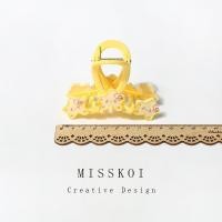 ราคา มาการองกิ๊บร้อยลูกปัดสีเหลือง สำหรับติดผม น่ารักและสวมใส่ง่าย (48406965632)