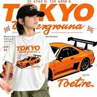 ราคา เสื้อยืดแขนสั้นเด็ก Big Boy สไตล์ใหม่ สำหรับฤดูร้อน ออกแบบการ์ตูนรถโตเกียวเรซซิ่ง (52606429840)