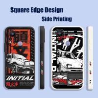 ราคา ปลอกสําหรับ iPhone 6 Plus 11 Pro 12 14 13 Pro Max 8 Plus Se JDM Racing Car อะนิเมะสีดําสีแดงออกแบบแฟชั่น TFZ08 เคสโทรศัพท์ขอบสี่เหลี่ยม (53556896978)