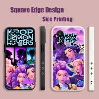 ราคา ปลอกสําหรับ iPhone 11 Pro Max 12 Pro Max 6 6s 7 8 7 Plus X XS XR XS MAX Kpop Demon Hunters สีชมพูความงาม FRX22 เคสโทรศัพท์ขอบสี่เหลี่ยม (47452291148)