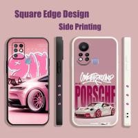 ราคา สําหรับ iPhone 11 Pro Max 12 Pro Max 6 6s 7 8 7 Plus X XS XR XS MAX สีขาวและสีชมพู Porsche 911 GT3 RS OYZ62 เคสโทรศัพท์ขอบสี่เหลี่ยม (45107099411)