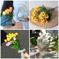 ราคา ช่อดอกไม้ประดิษฐ์ทิวลิป DIY ดอกไม้ประดิษฐ์ สำหรับตกแต่งบ้าน งานแต่งงาน งานปาร์ตี้ ของขวัญดอกไม้ประดิษฐ์ (54506722346)
