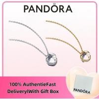 ราคา แหวนเงินสเตอร์ลิง s925 Pandora พร้อมสร้อยมุก ออกแบบแบบออร์แกนิก พาวเว Circle Treated รหัส 393303K01 (52255379206)