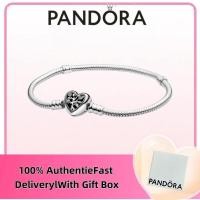 ราคา สร้อยข้อมือเงินแท้ 925 สไตล์แพนโดร่า แบบโซ่คล้ายงู มีลวดลายต้นไม้หัวใจจับมือ พร้อมส่งฟรี (56407223145)