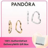 ราคา เครื่องประดับเงินแท้ 100 ส925 เครื่องประดับแพนดอร่าของขวัญสําหรับผู้หญิงต่างหูแบบห่วงหัวใจไม่สมมาตร 298307ซี00 (54657080107)